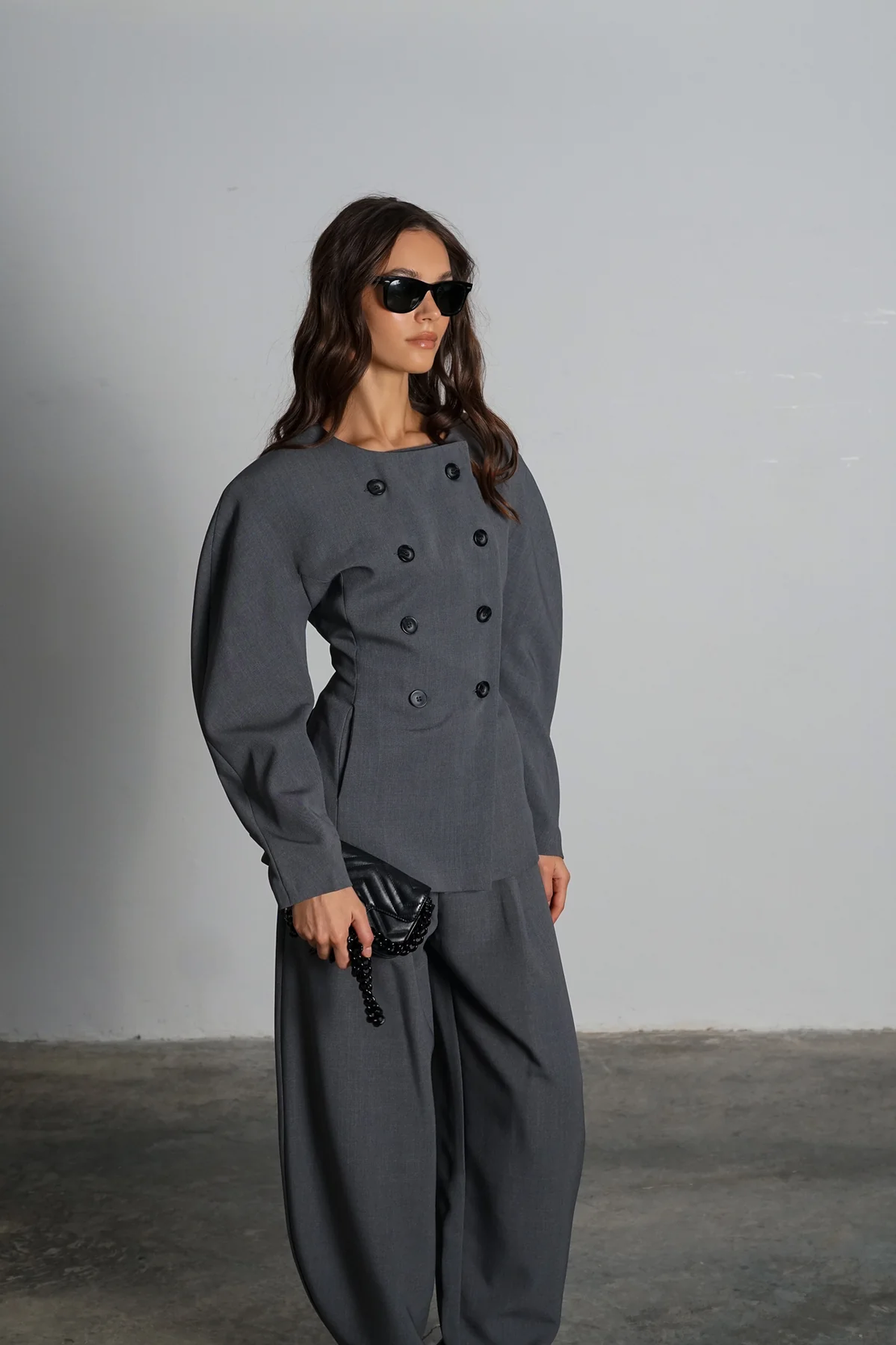 חליפת אופיליה - אפור