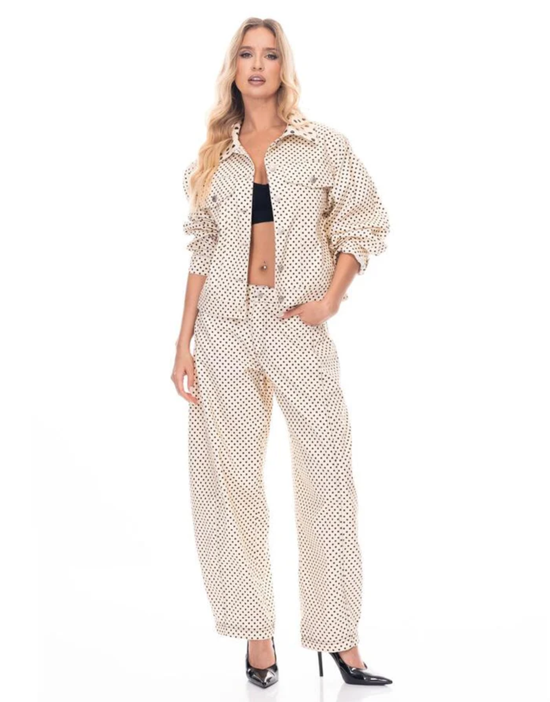 ג׳קט ג׳ינס מנוקד