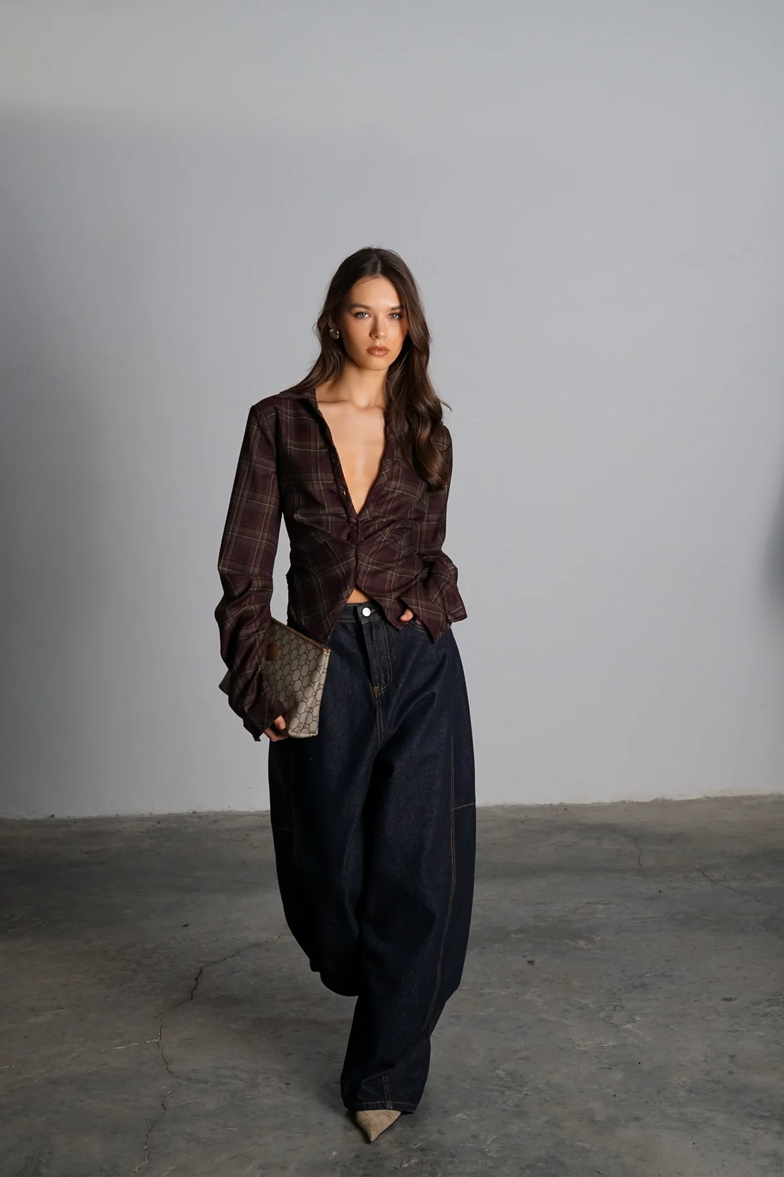 חולצת סאנסה- משובצת