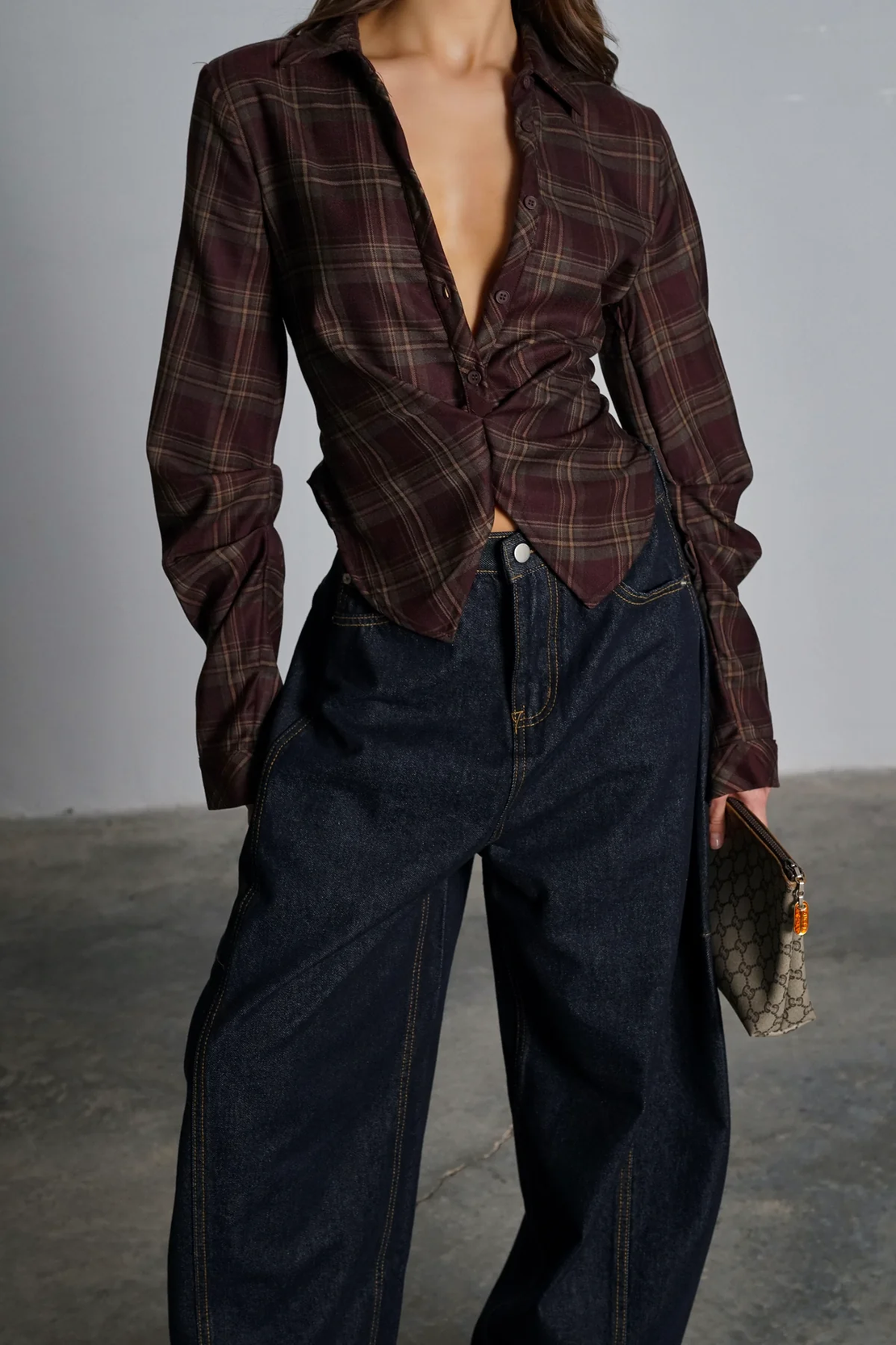 חולצת סאנסה- משובצת