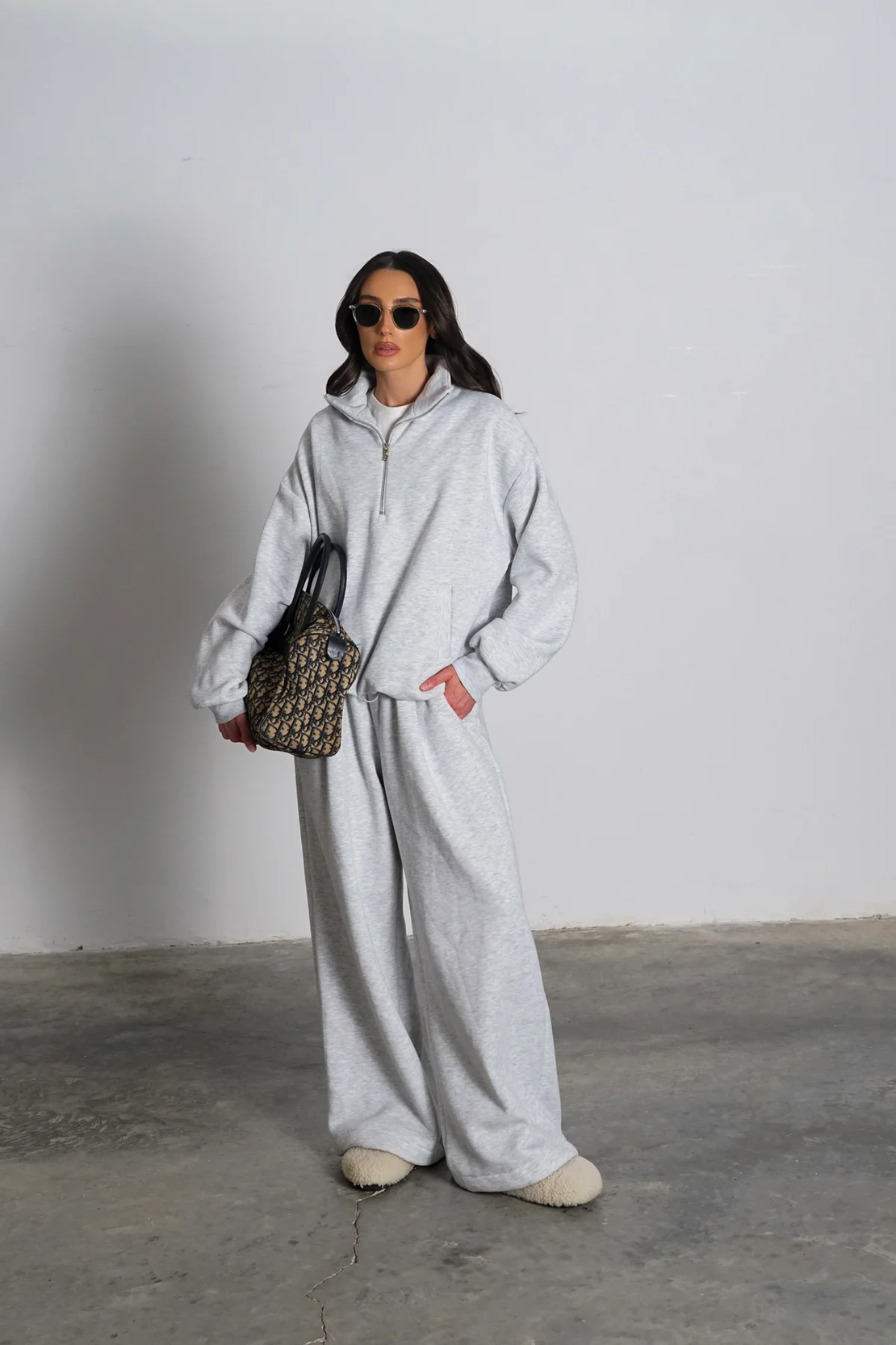 חליפת מריבלה - אפור