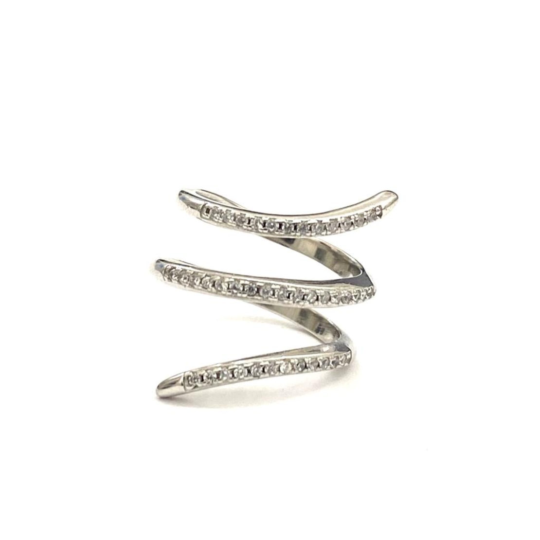 טבעת ספירלה לזרת - כסף 925