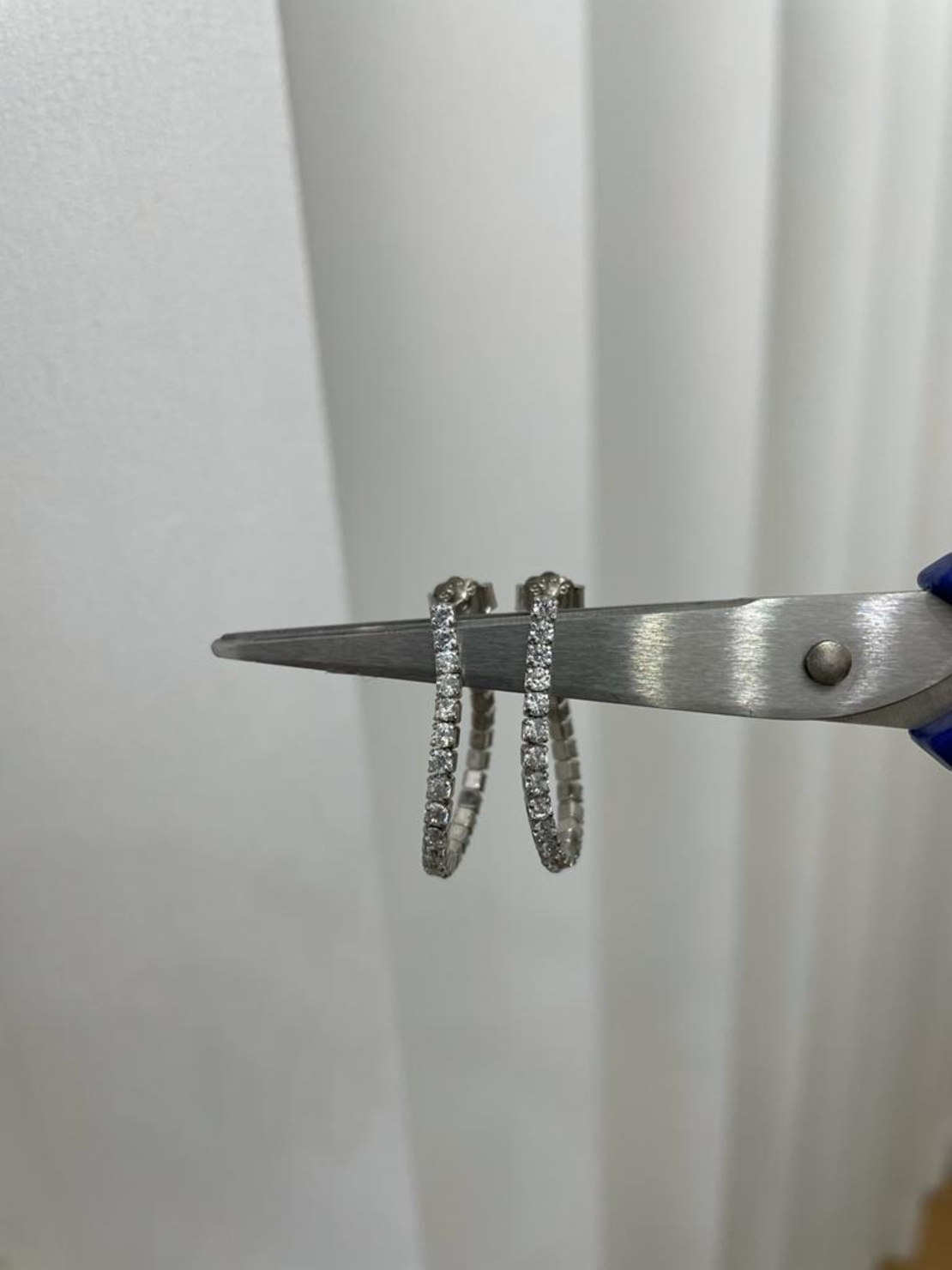 עגילים כסף 925 בציפוי רוז גולד - שיבוץ זרקונים