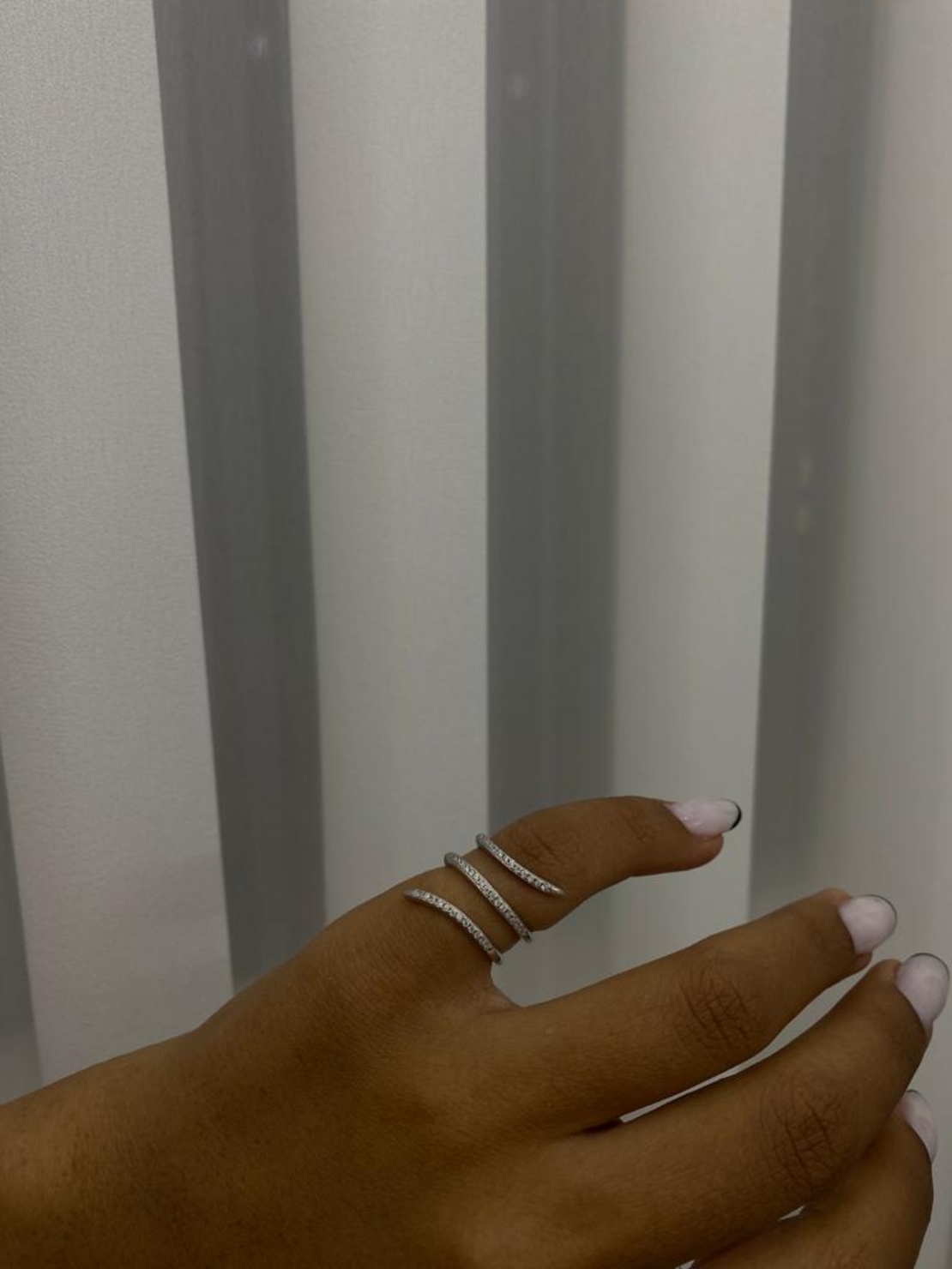 טבעת ספירלה לזרת - כסף 925