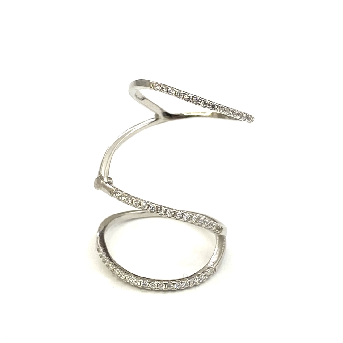 טבעת מטספת כסף 925 פסים