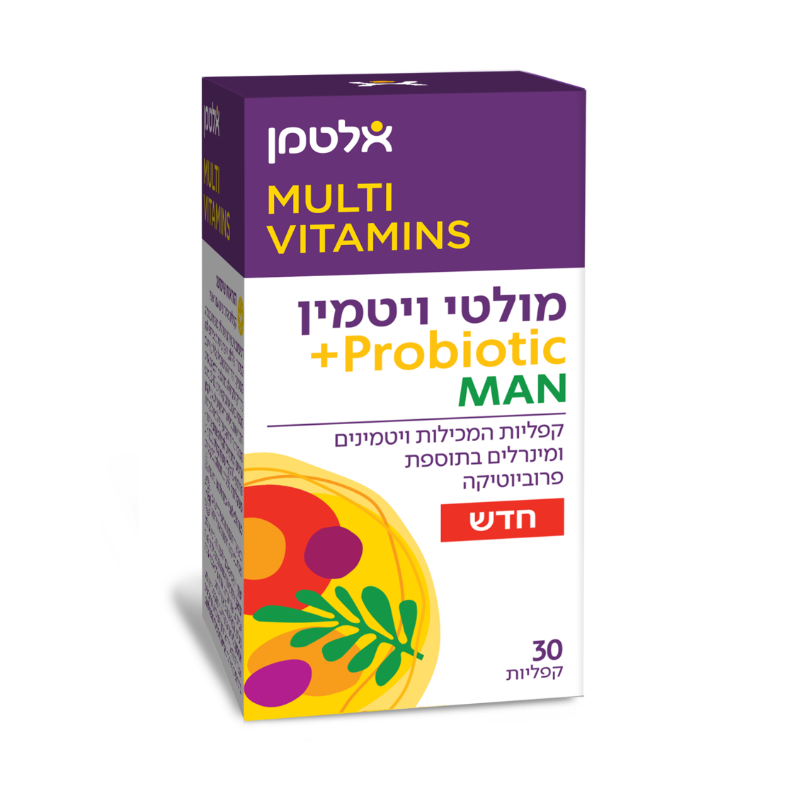 מולטי  ויטמין + Probiotic לגבר