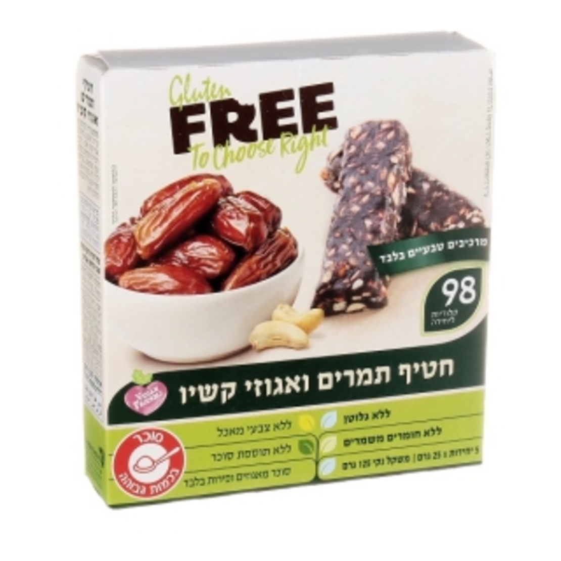 FREE חטיף תמרים ואגוזי קשיו ללא תוספת סוכר 