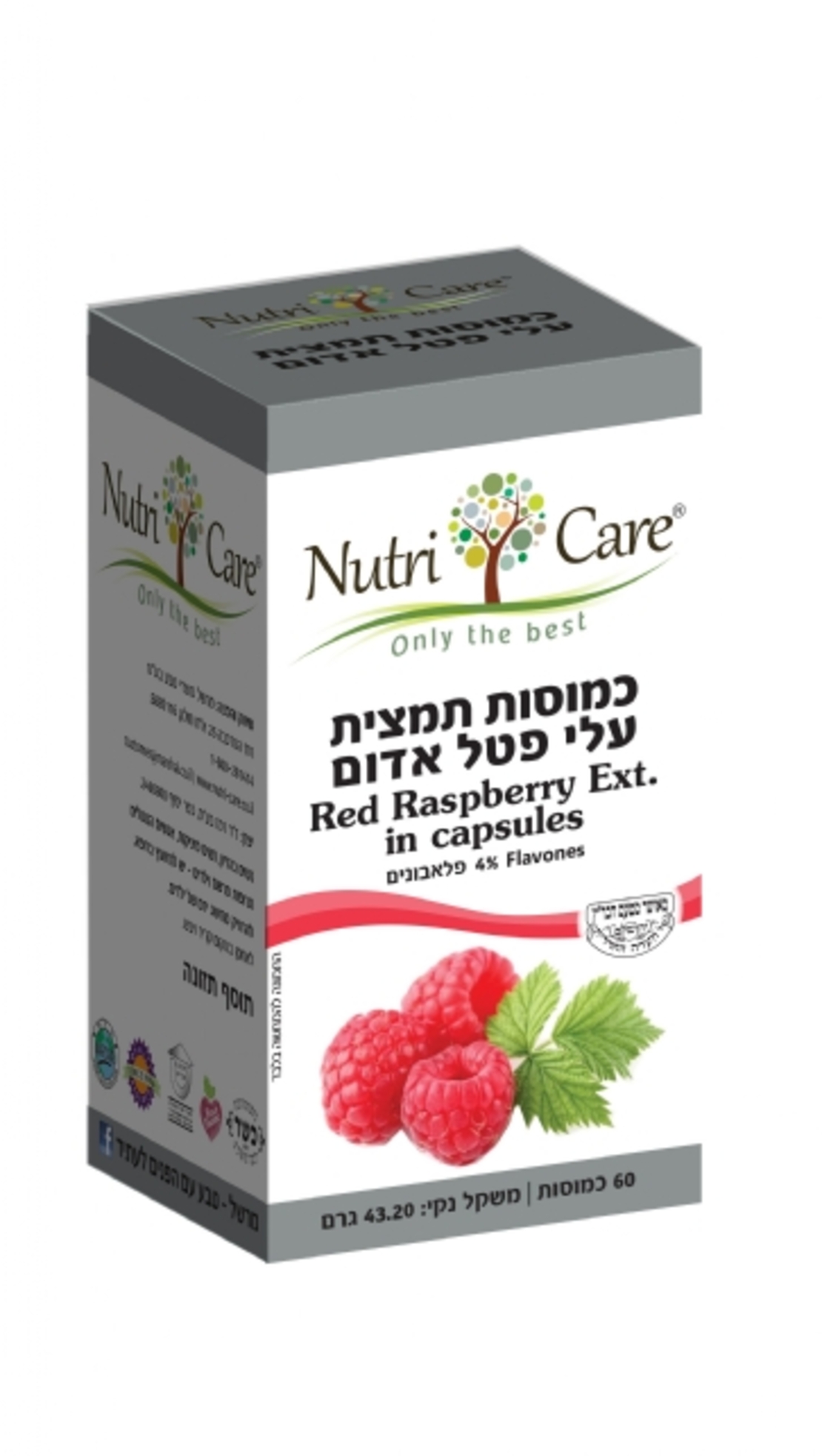 פטל אדום עלים- כמוסות