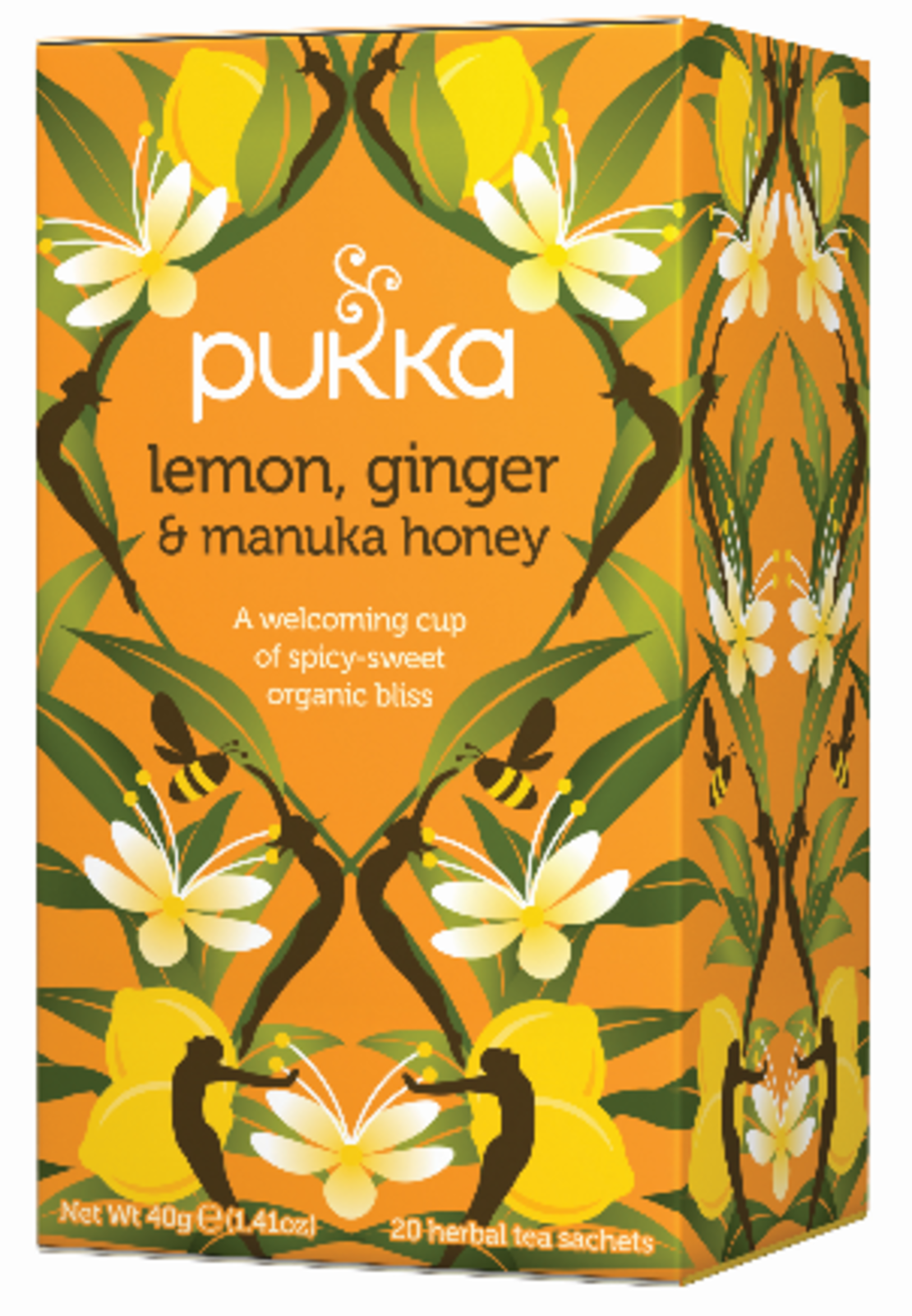 חליטת לימון, ג'ינג'ר ודבש מנוקה Pukka