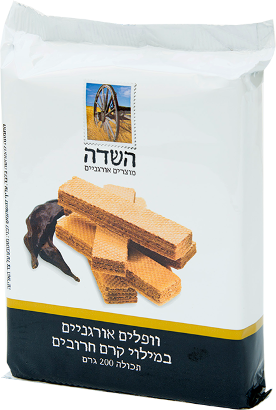 וופל אורגני פריך וטעים במילוי קרם חרובים.