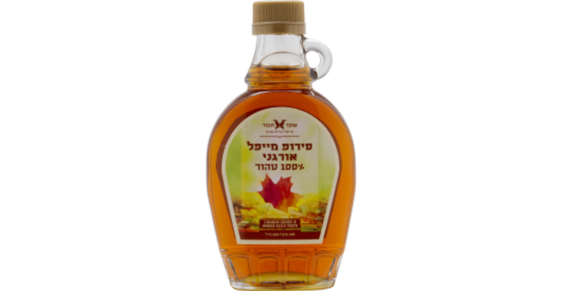 סירופ מייפל 100% אורגני שקד תבור