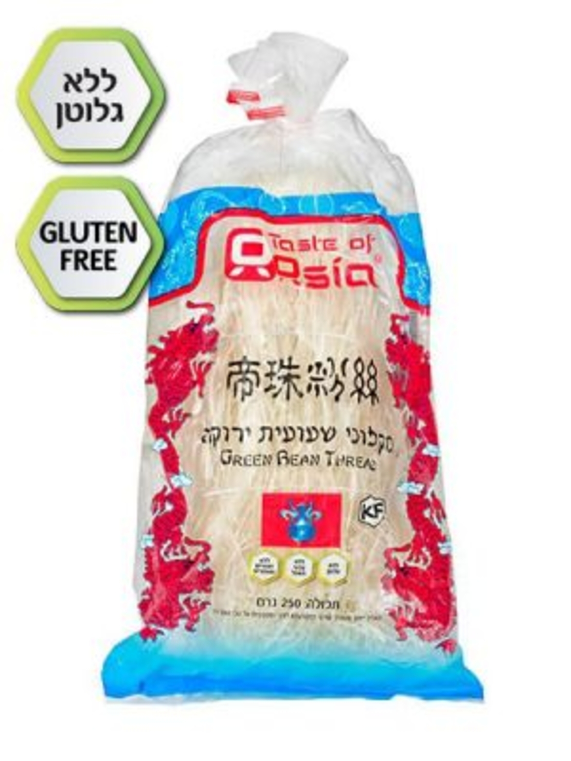 מקלוני שעועית סיניים ללא גלוטן 250 גרם אסיה