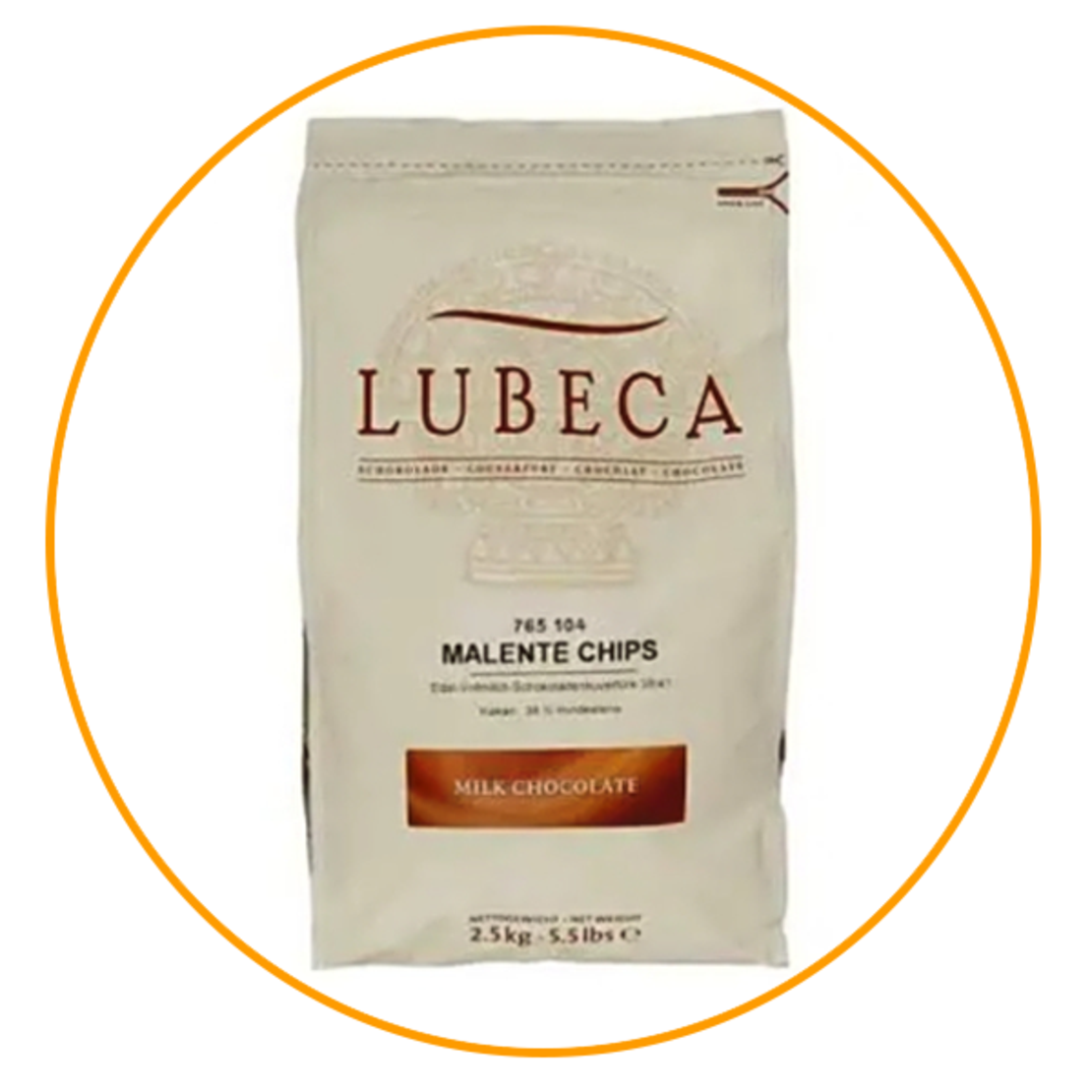 שוקולד לובקה חלב 35% 5 ק