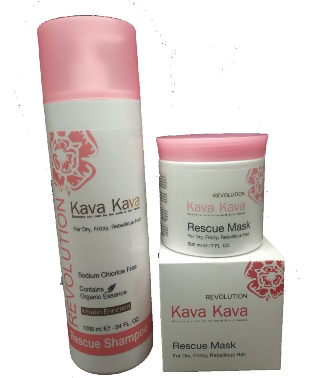 שמפו ומסכה רסקיו ללא מלחים / KAVA KAVA