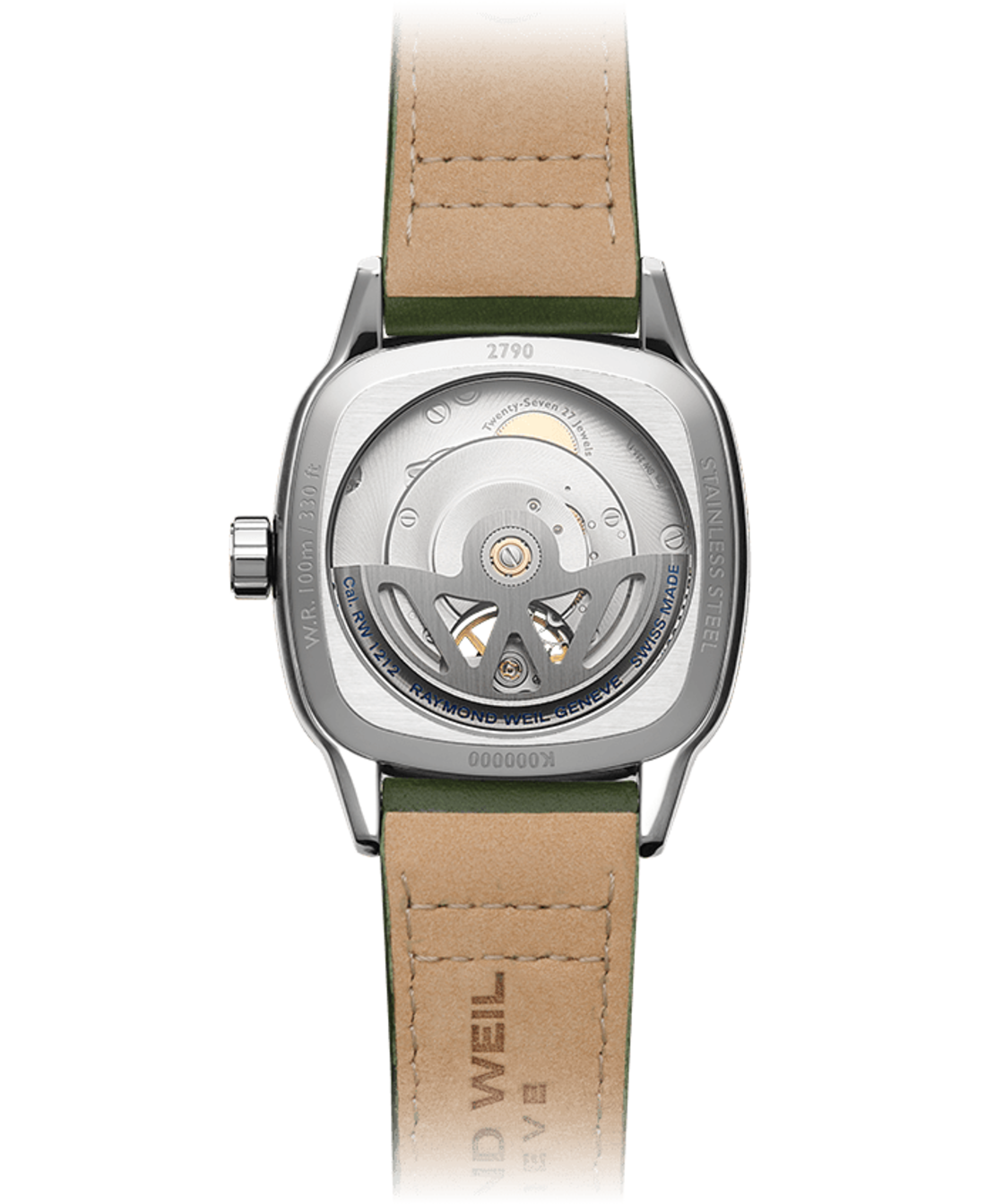 FREELANCER Freelancer Calibre RW1212 Men’s Automatic Green Leather Strap Watch, 40 x 40 mm