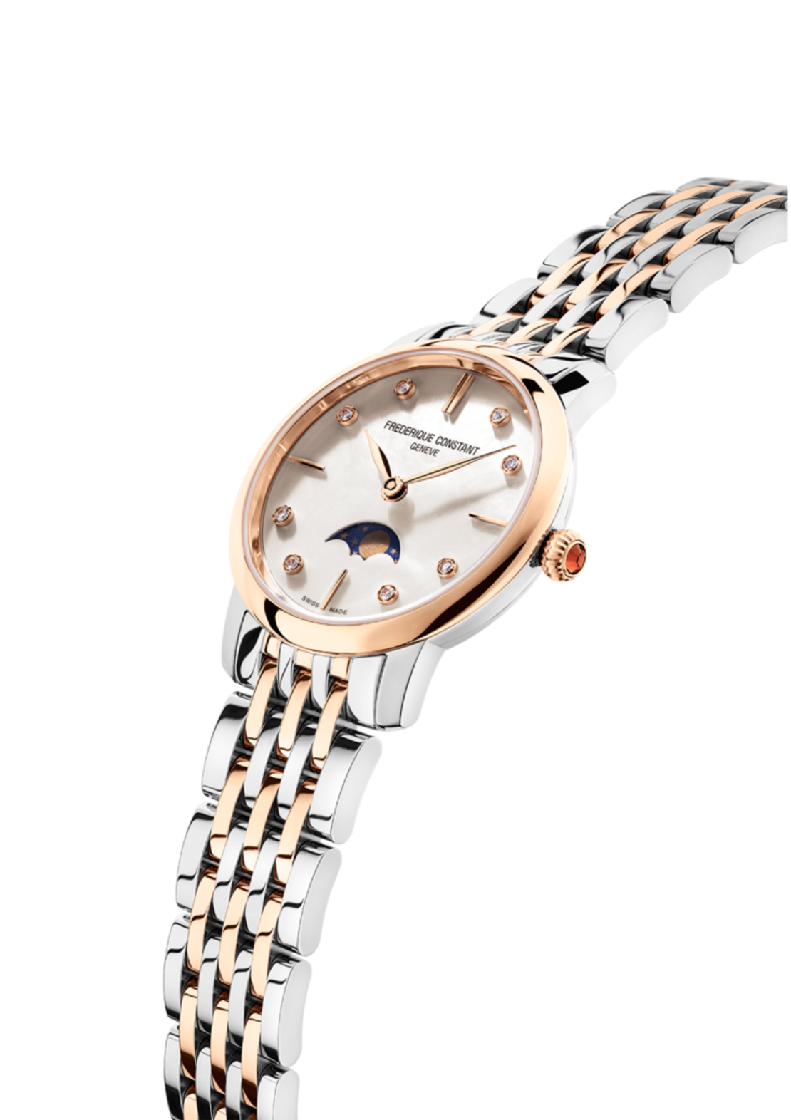 שעון Frederique Constant Slimeline Ladies Moonphase FC-206MPWD1S2B