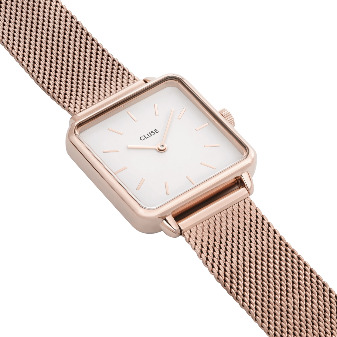 LA Garconne rose gold mesh white