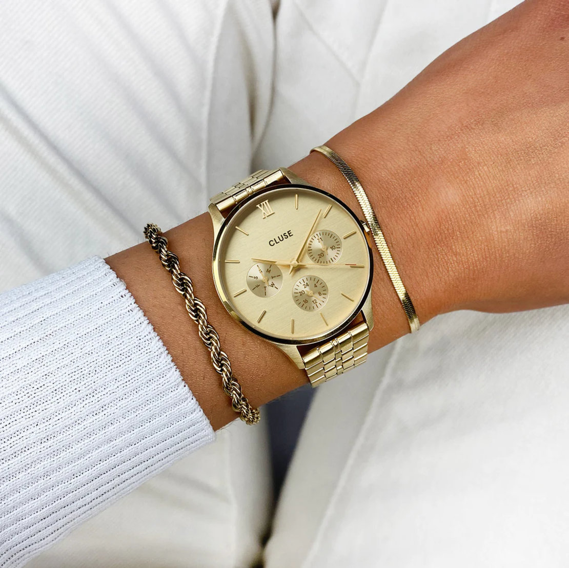 Minuit Multifunction Watch Steel, Full Gold colour CW10701