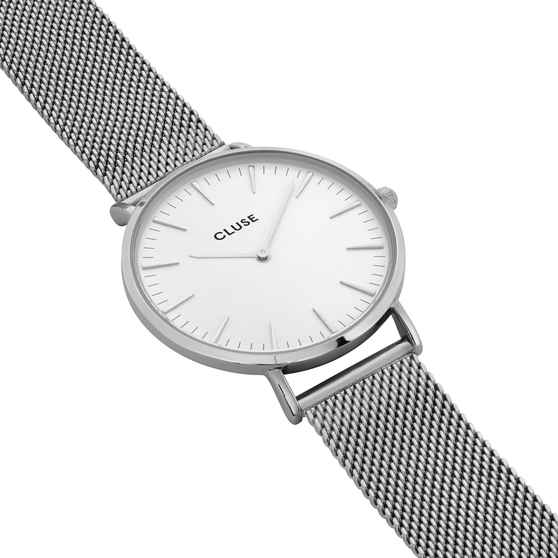 38 mm - CW0101201002  Boho Chic Mesh White, Silver Colour