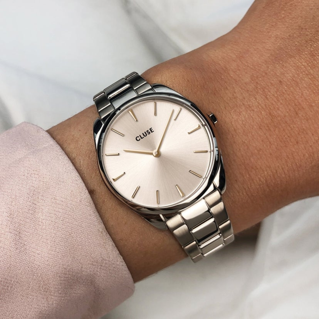31 5 mm - CW11201 Féroce Petite Steel Pink Gold Colour