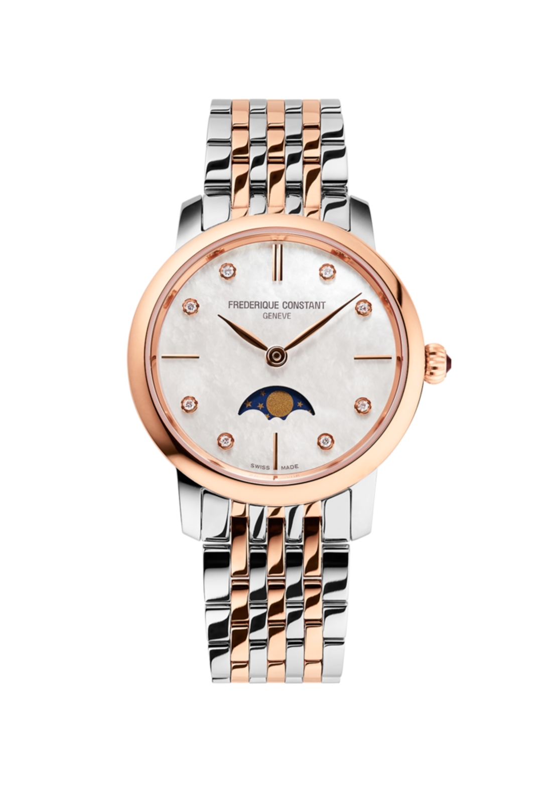 שעון Frederique Constant Slimeline Ladies Moonphase FC-206MPWD1S2B