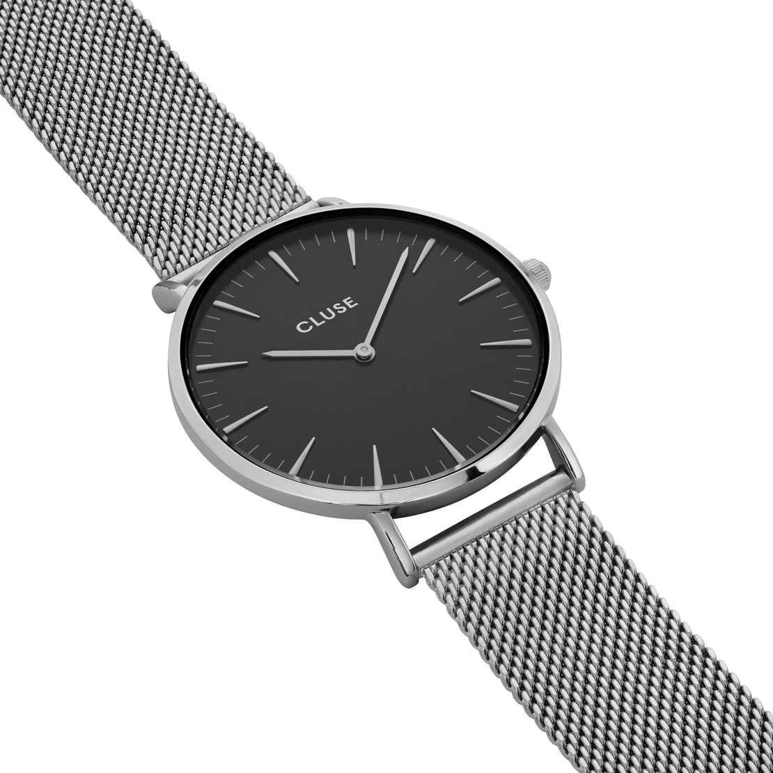 38 mm - CW0101201004  Boho Chic Mesh Black, Silver Colour