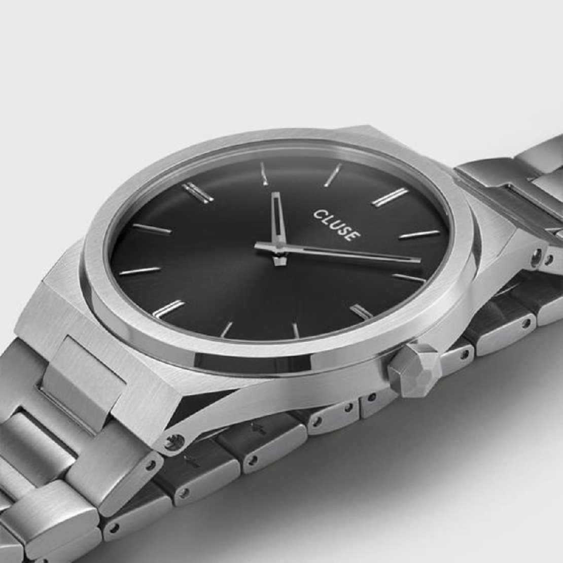 CW0101503004  Vigoureux Steel Black, Silver Colour
