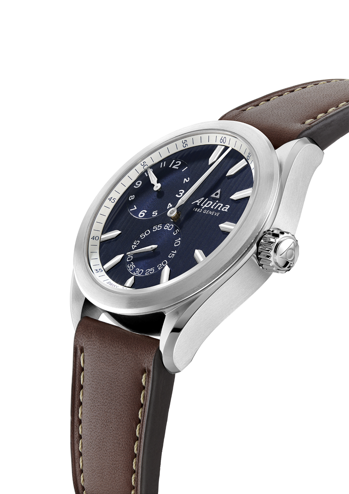 שעון Alpina Alpinar Regulator Automatic Dark Blue Brown