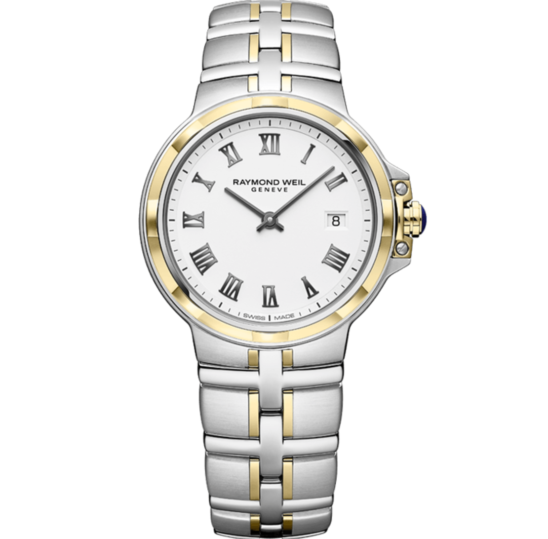 שעון Raymond Weil Parsifal Ladies Quartz Classic Two-Tone White Dial