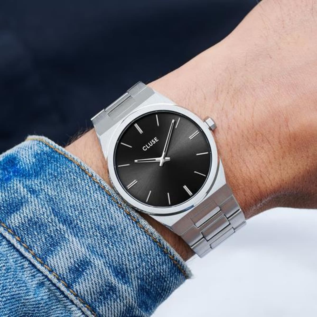 CW0101503004  Vigoureux Steel Black, Silver Colour