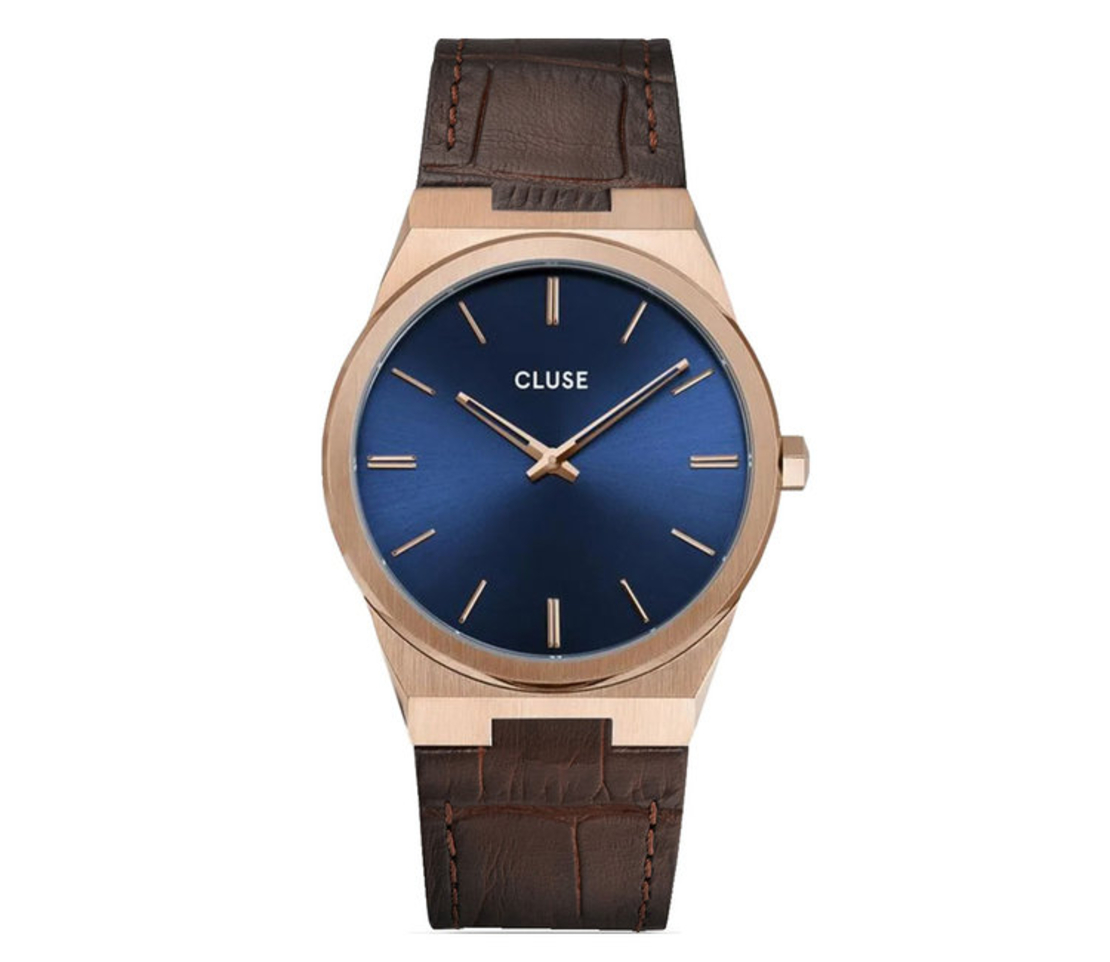 CW0101503002  Vigoureux Leather Dark Brown, Rose Gold Colour