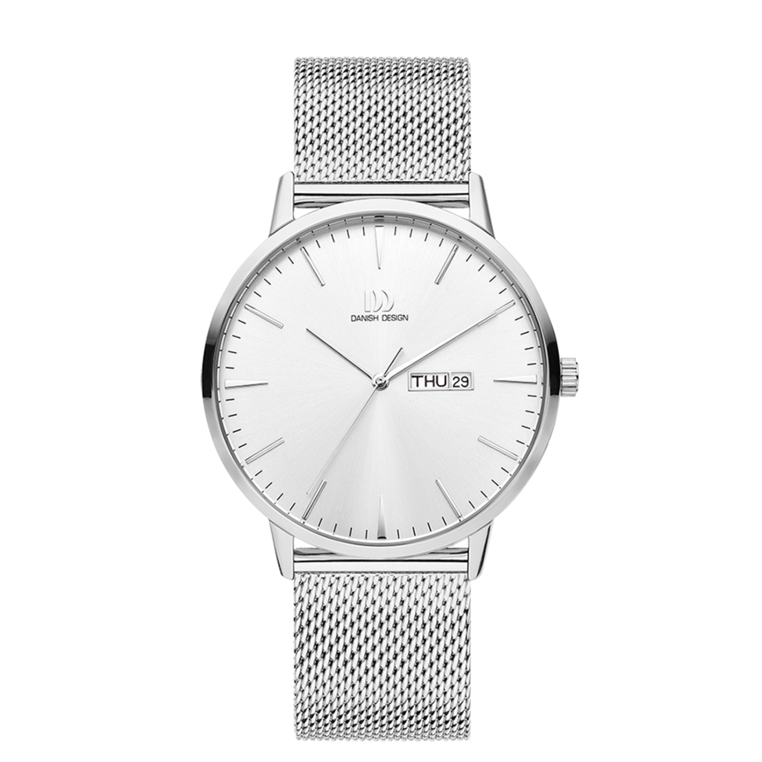 Akilia Day/Date Silver Mesh