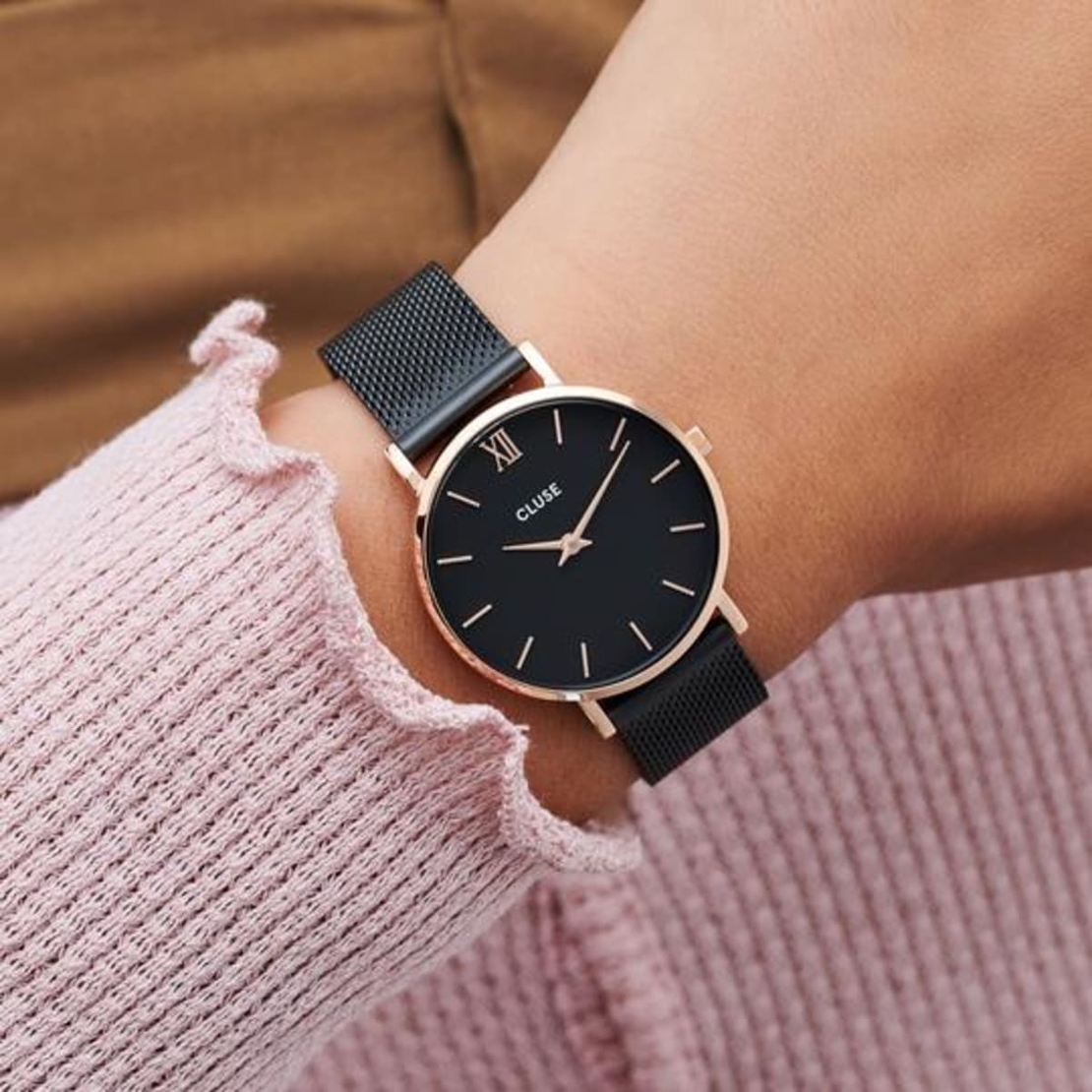 33  CW0101203024  Minuit Mesh Black, Rose Gold Colour