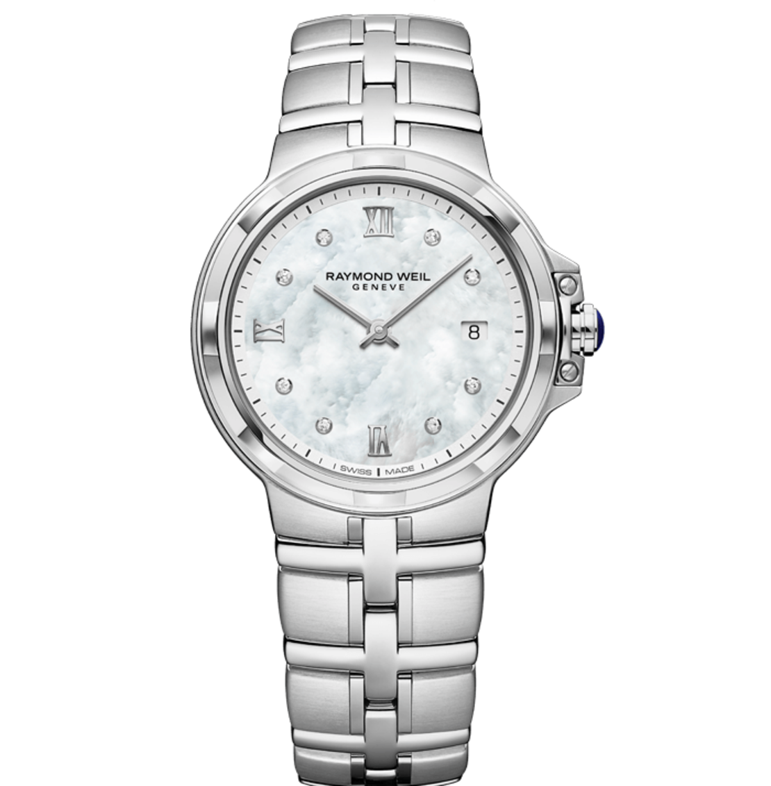 שעון Raymond Weil Parsifal Ladies Quartz Classic Mother-of-Pearl 8 Diamond