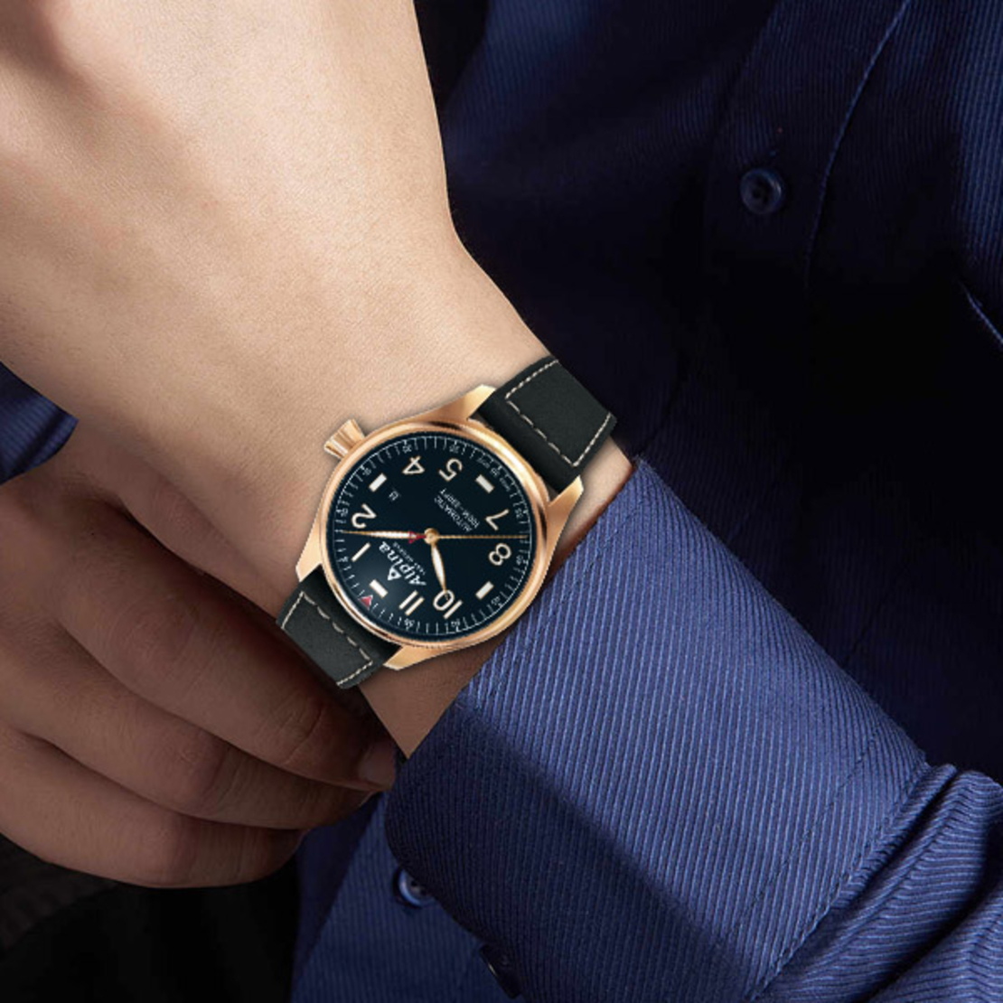 שעון Alpina Startimer Pilot Automatic Navy Blue Dial