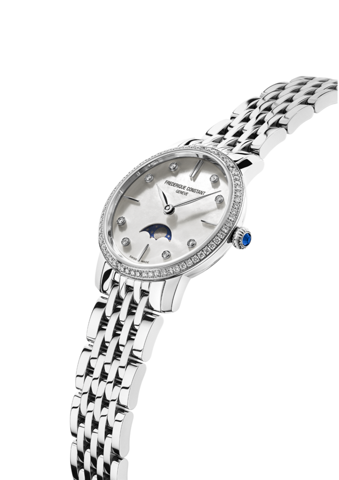 שעון Frederique Constant Slimeline Ladies Moonphase FC-206MPWD1SD6B
