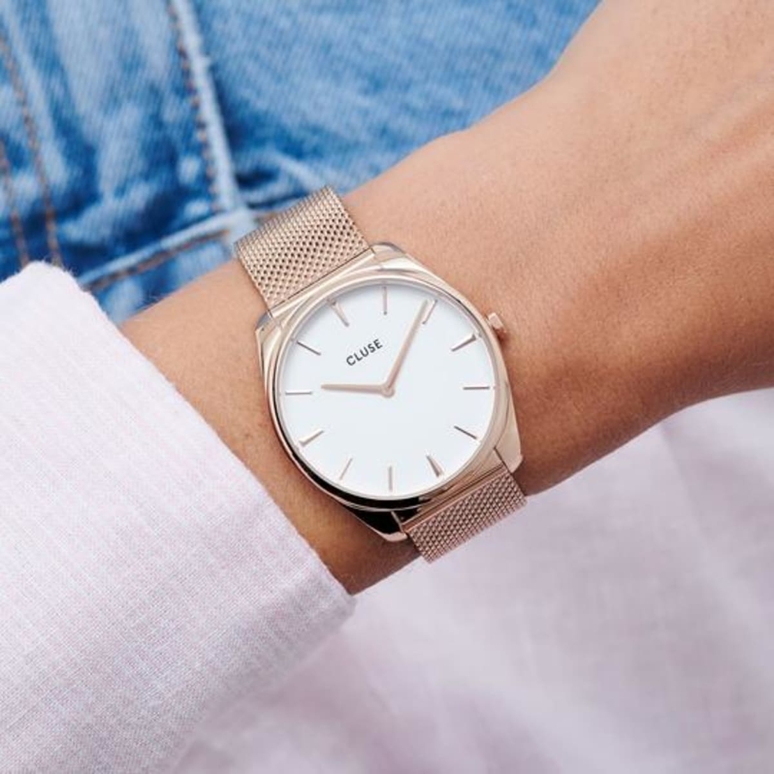 F?roce Mesh White, Rose Gold Colour