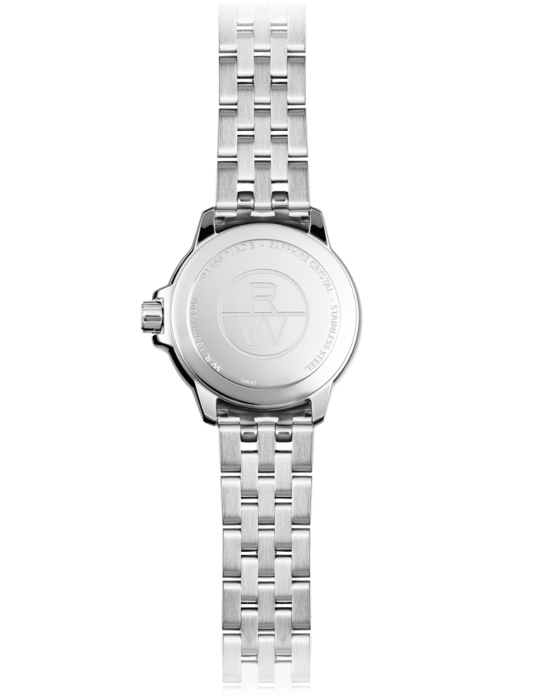 Montre à quartz classique en acier avec cadran bleu et date Tango pour femme