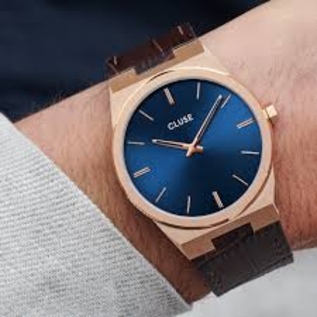 CW0101503002  Vigoureux Leather Dark Brown, Rose Gold Colour