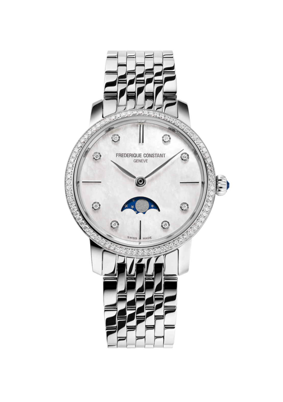שעון Frederique Constant Slimeline Ladies Moonphase FC-206MPWD1SD6B