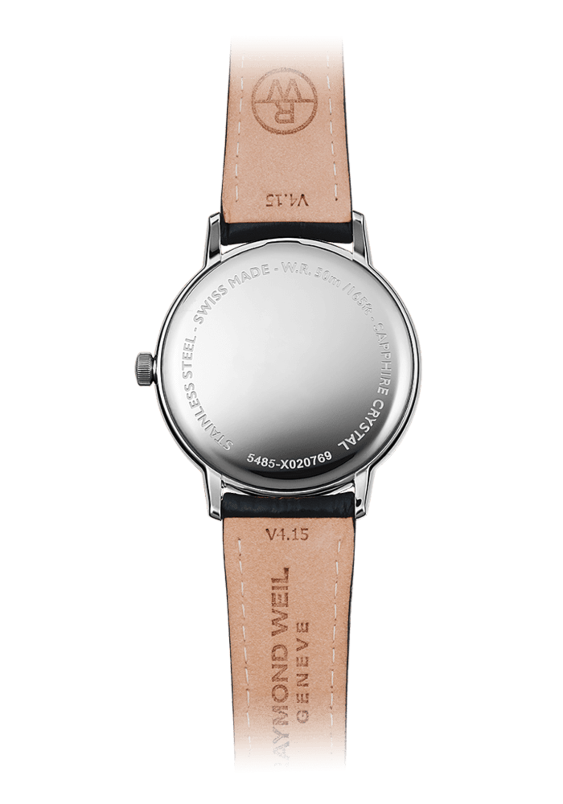 Toccata Men's Classic White Dial Quartz Watch, 39mm Stainless steel, black leather strap, white dial 5485-STC-00300