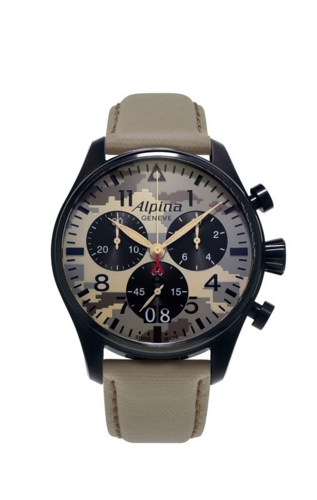 שעון Alpina Men's Startimer Pilot Big Date Chronograph Camouflage Dial