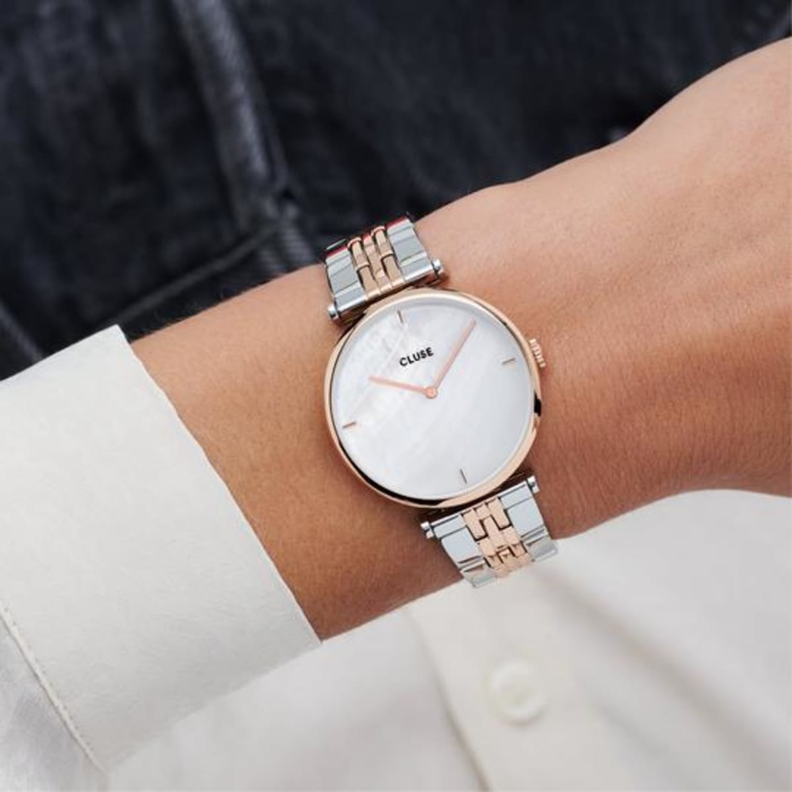 Triomphe Steel White Pearl, Rose Gold Colour