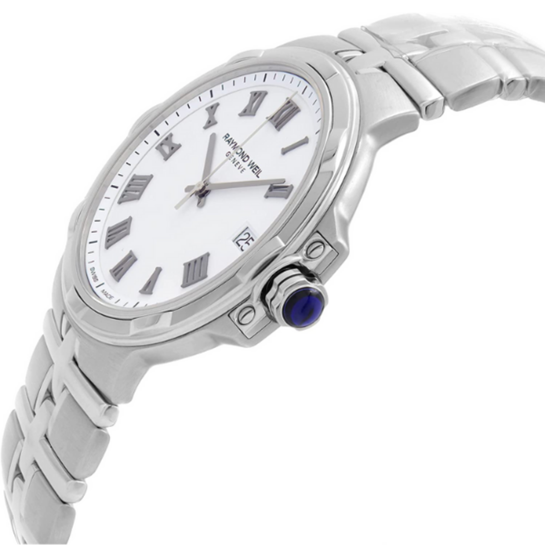 שעון Raymond Weil Parsifal Quartz Classic Silver White Dial Bracelet