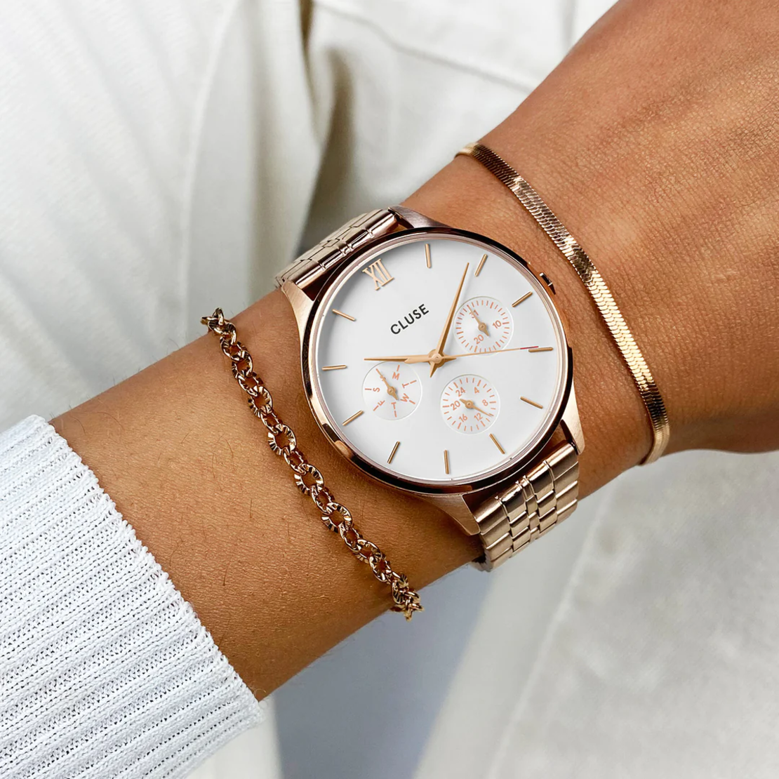 Minuit Multifunction Watch Steel, Rose Gold Colour CW10702