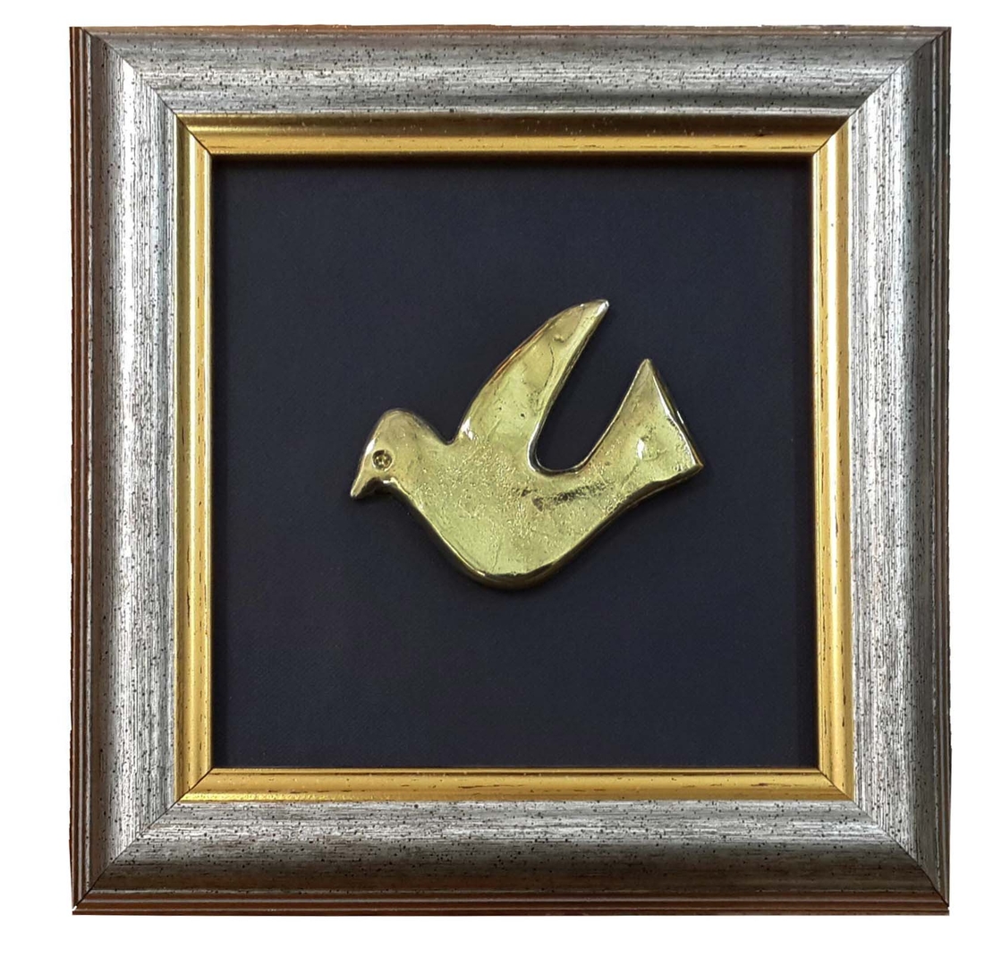Framed Relief - Golden Dove