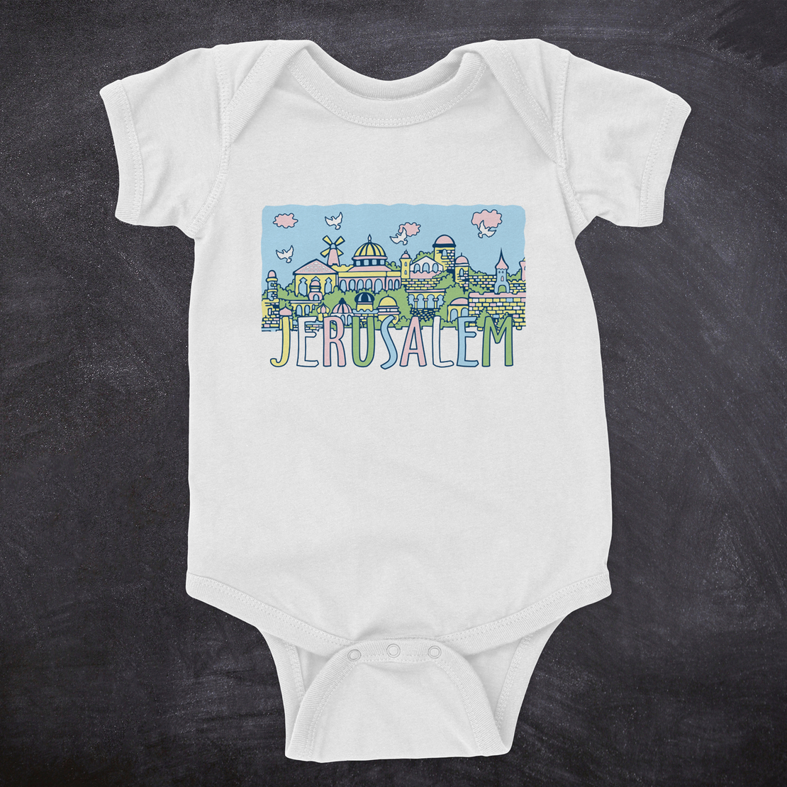 Walls Of Jerusalem Baby Onesie