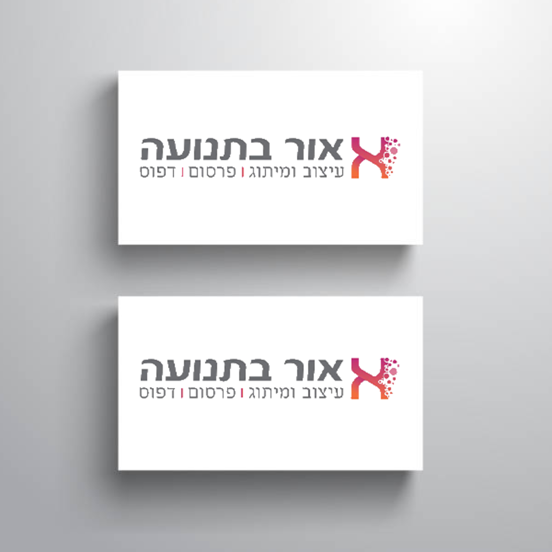 כרטיסי ביקור - דו צדדי 500 יחידות