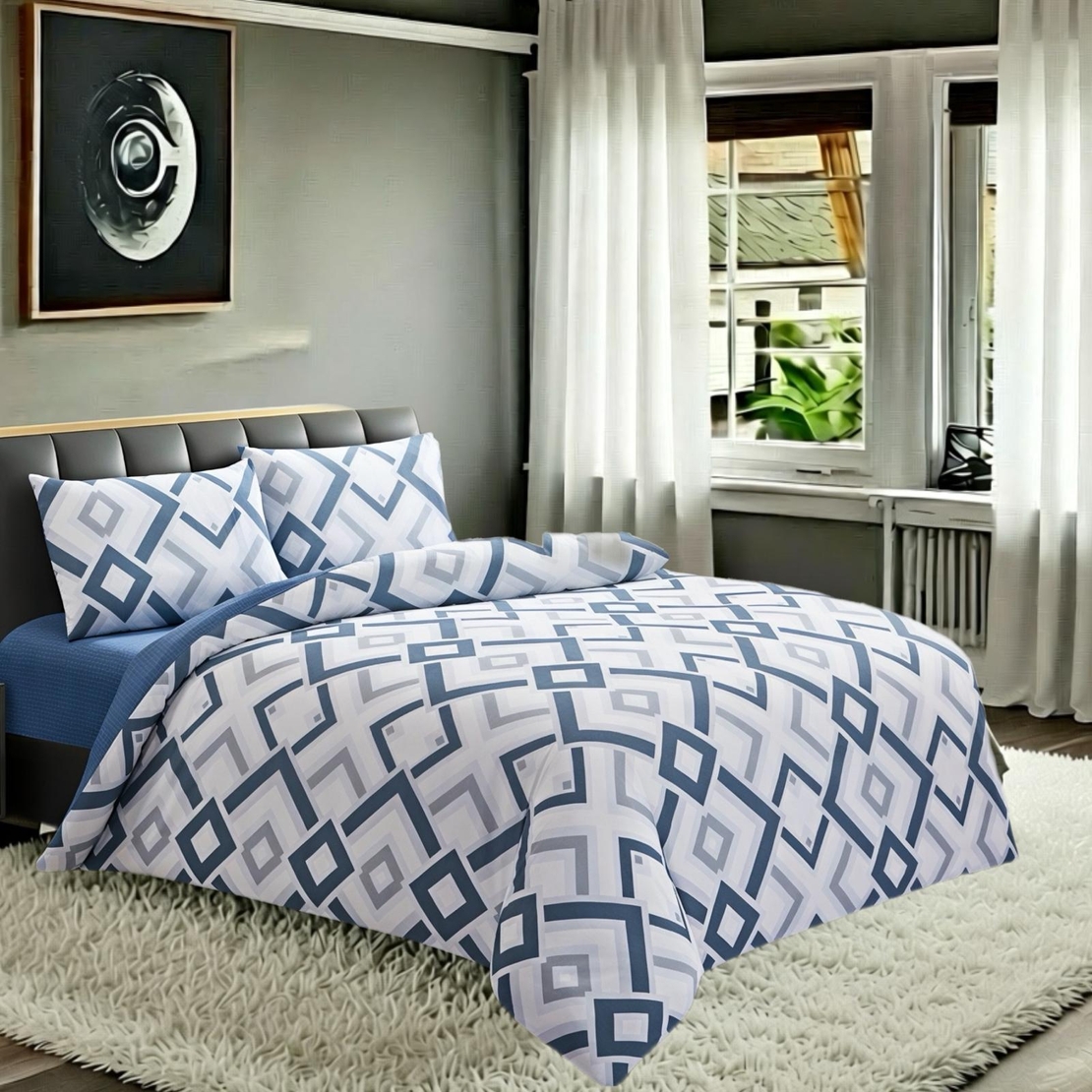 סט מצעים 100% כותנה דגם איילנד