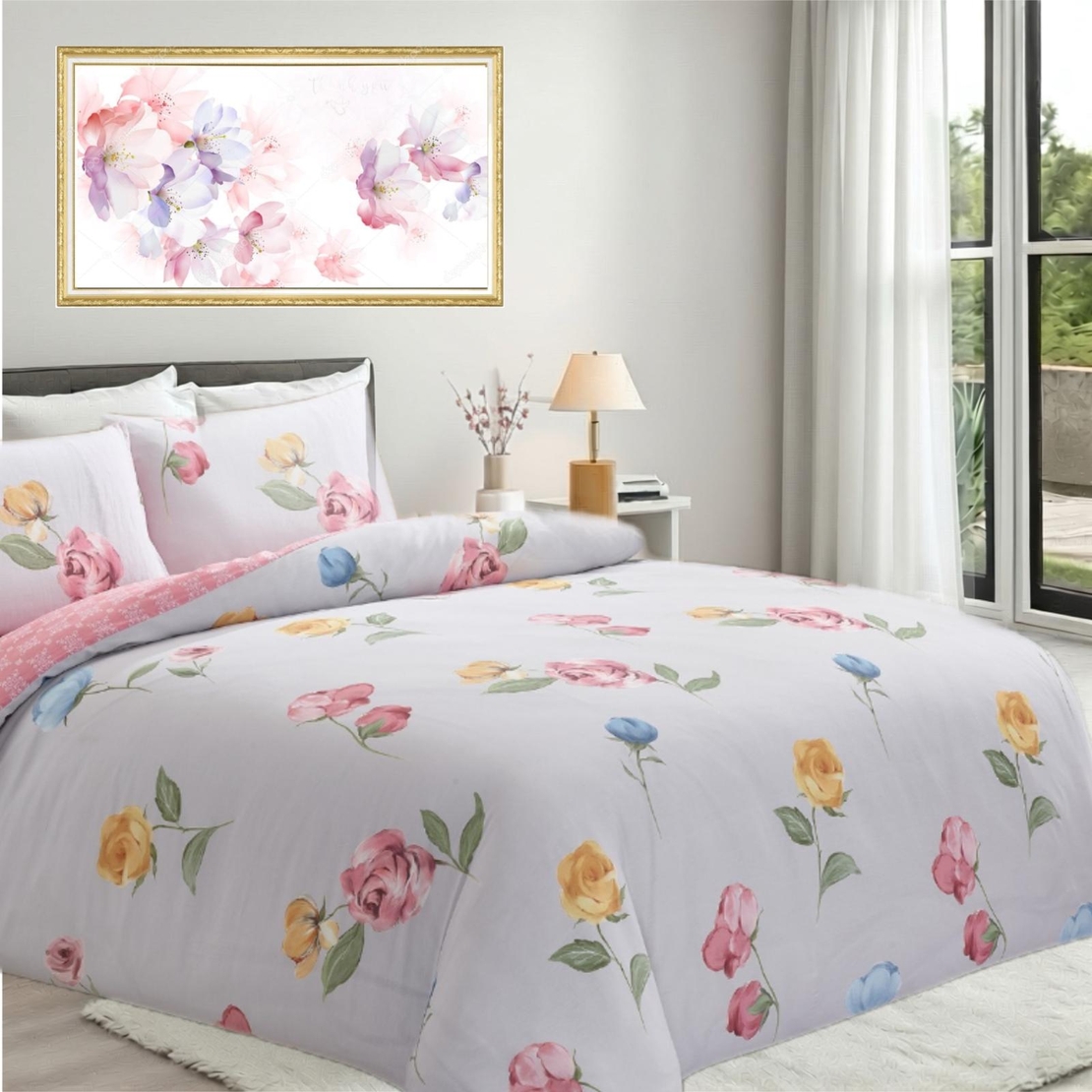 סט מצעים 100% כותנה דגם אפריל